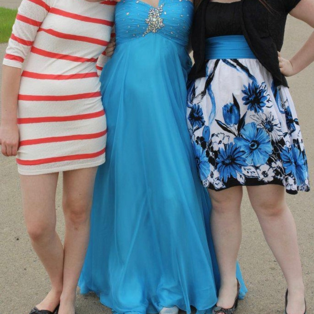 Blue grad dress